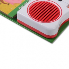 Custom sound module book with toys piano music box kids audio books children push button sound books