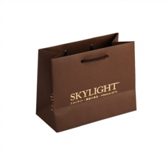 Hotstamped logo Specialty paper with Ribbon rope Luxury gift paper bags